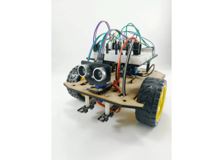 Kit Seguidor De Linea Evasor Obstáculos Robot Móvil Arduino