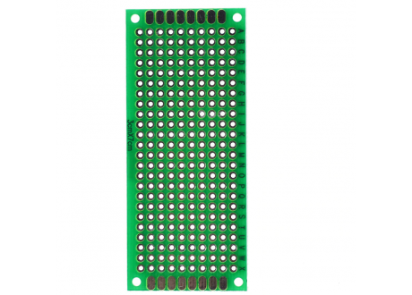 Baquelita  Baquela PCB Universal Fibra de Vidrio (verde) Perforada 3x7 cm