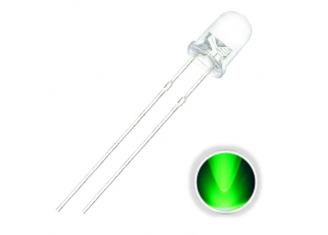 Diodo LED 3 mm CHORRO Verde