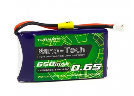 Bateria Lipo 3.7v Turnigy Nano-Tech Plus 650mAh 1S 70C JST-PH 2.0