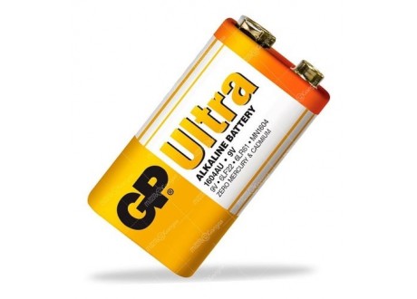 Pila Bateria Alcalina GP Ultra Cuadrada 9V No recargable