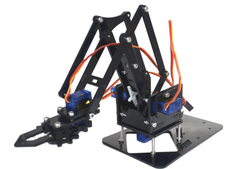 Kit Brazo Robot  Robotico Acrilico con Servos Sg90 Incluye Arduino