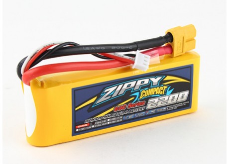 Bateria LiPo ZIPPY Compact 2s 7.4V 2200mAh 60c XT60