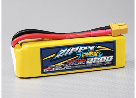 Bateria Lipo Zippy  Compact 3s - 11.1V  2200mAh 35C  XT60
