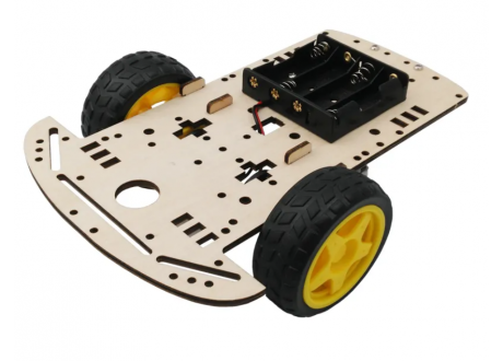 Kit Carro Smart Robot Chasis 2WD En Madera Seguidor Arduino