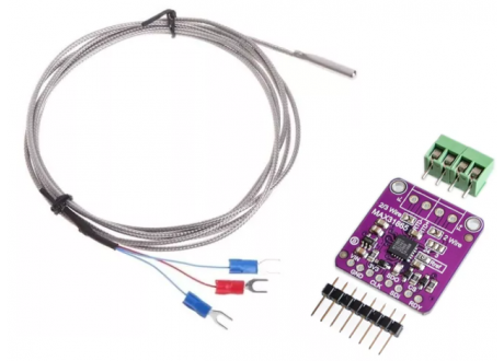 Sensor Temperatura Termocupla Pt100 sonda 5x30mm -50°C a 350°C + Modulo Max31865