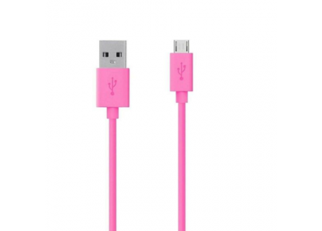 Cable datos USB a micro USB Celular ESP32 NodeMcu Fucsia