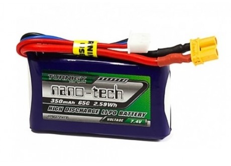 Batería Lipo Turnigy Nano-Tech 7.4v 2S 350mah 65C XT30