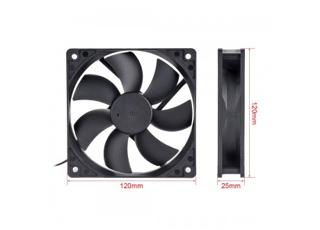 Ventilador 12V 450mA 5.4W 120x120x25 mm