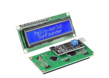 Pantalla Display LCD 16x2 1602 + modulo i2C Luz Azul