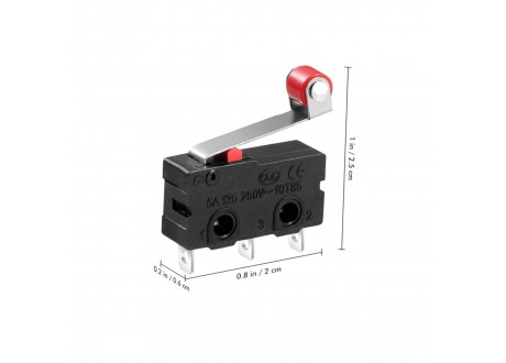 Final de Carrera Micro Switch Pulsador con Palanca Rodillo 5A