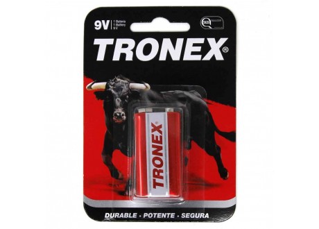 Pila Bateria Cuadrada 9V Manganeso Tronex 9V Blister