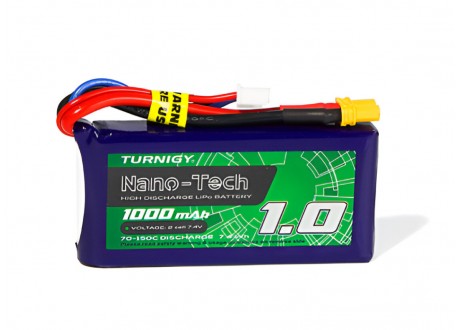 Batería LiPo Turnigy Nano-Tech Plus 7.4V 2S 1000mAh 70C XT30