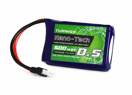 Bateria Lipo Turnigy Nano-tech 3.7V 500mAh 1S 25 - 50C Lipo Losi Mini