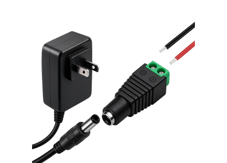 Conector Jack DC Bornera para fuentes y cctv Hembra plug 2.1 mm x 5.5 mm